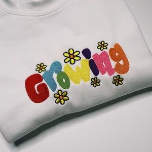 Growing Embroidered Crewneck